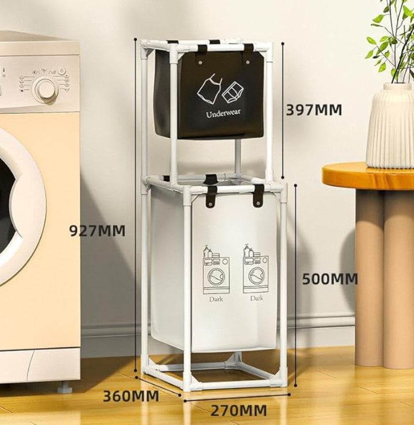 CESTA ORGANIZADORA DE ROPA 2 EN 1