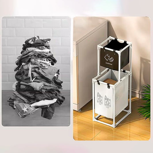 CESTA ORGANIZADORA DE ROPA 2 EN 1